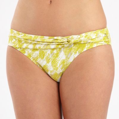 Olive Green Foil Print Bikini Bottoms