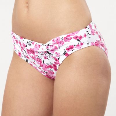 Pink Blossom Print Bikini Bottoms