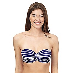 Beach Collection Navy Bikini Top - Debenhams