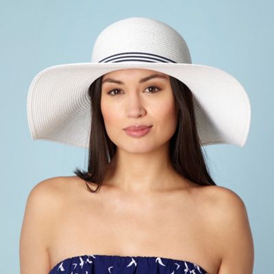 Cream Floppy Brim Sun Hat                                                                                                       