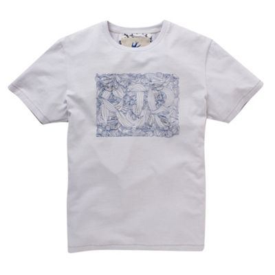 Light blue pattern front t-shirt