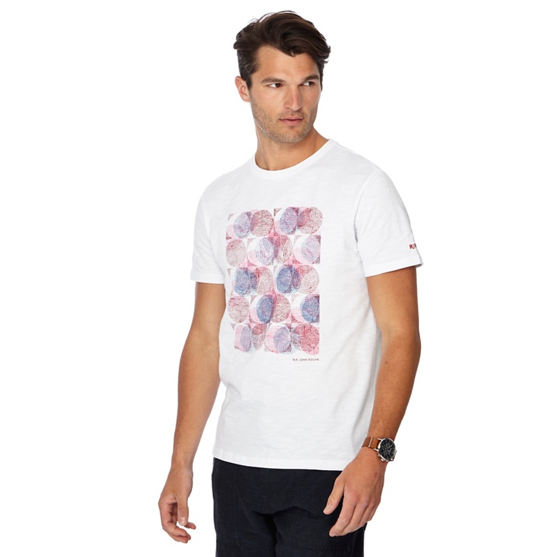 RJR.John Rocha - White Circle Sketch Print Tailored Fit T-Shirt Review