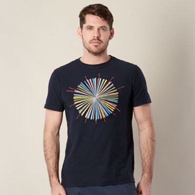Big & Tall designer navy colour circle t-shirt