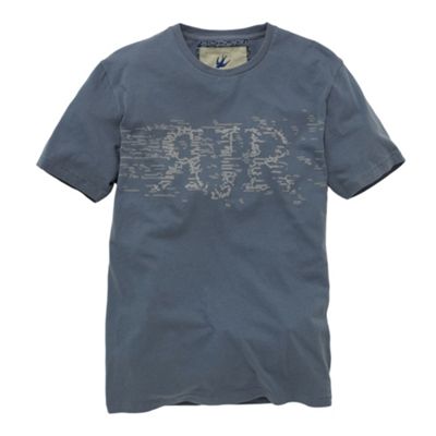Blue embroidered logo t-shirt