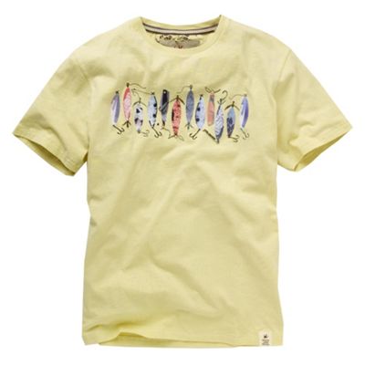 Rocha.John Rocha Yellow fishing lures t-shirt