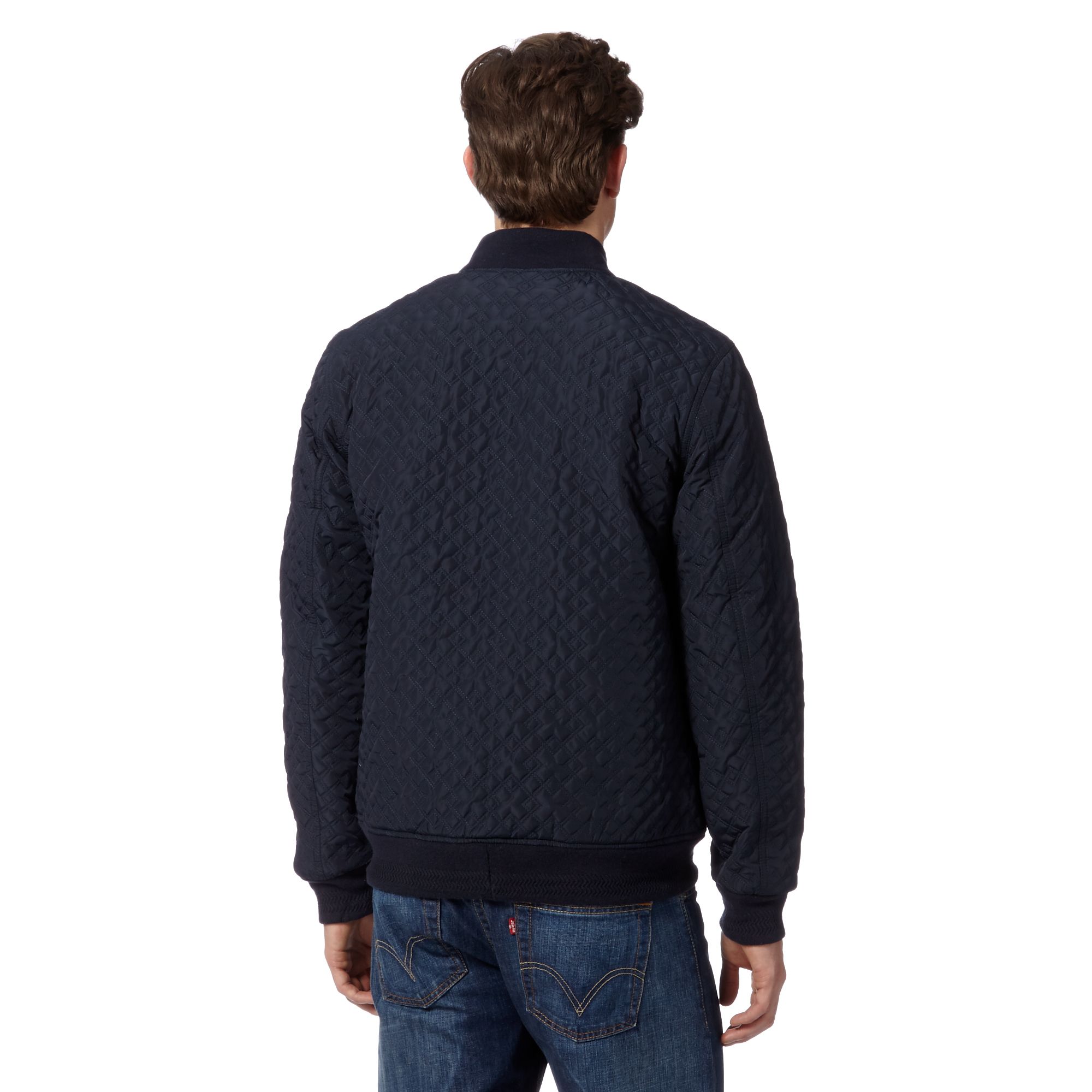Rjr.John Rocha Mens Designer Navy Quilted Bomber Jacket From Debenhams eBay