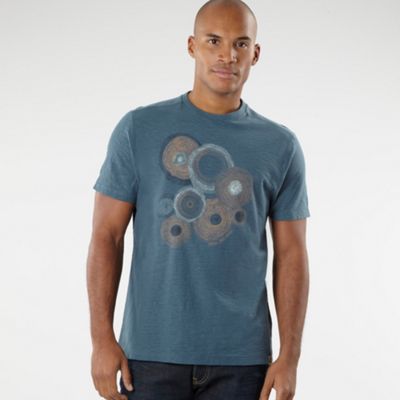 Turquoise circle print t-shirt