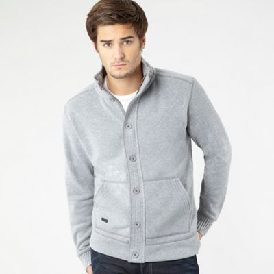 Light grey fleece zip top