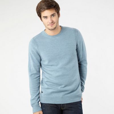 Light turquoise wool crew neck jumper