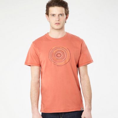 Rocha.John Rocha Dark orange embroidered circle t-shirt