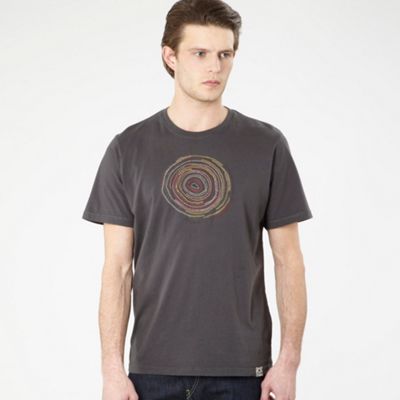 Brown embroidered circle t-shirt