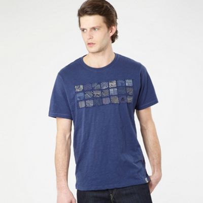 Navy embroidered squares t-shirt