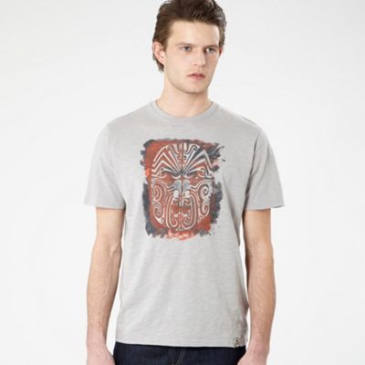 Rocha.John Rocha Light grey chest print t-shirt