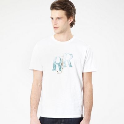 White logo print t-shirt