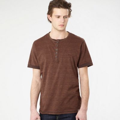 Rocha.John Rocha Brown fine striped t-shirt