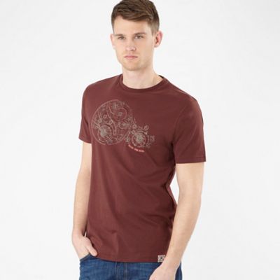 Rocha.John Rocha Chocolate brown graphic time t-shirt