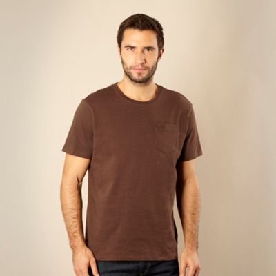 Big and tall brown pocket t-shirt