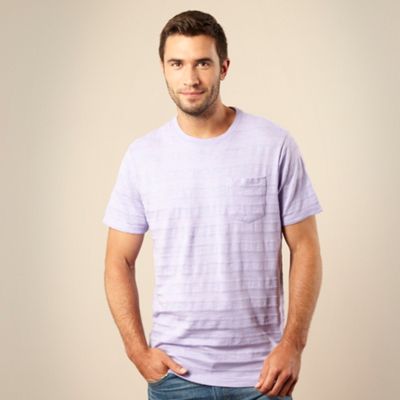 Lilac chest pocket textured t-shirt