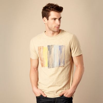 Natural painted striped t-shirt