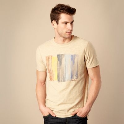 Rocha.John Rocha Natural painted striped t-shirt