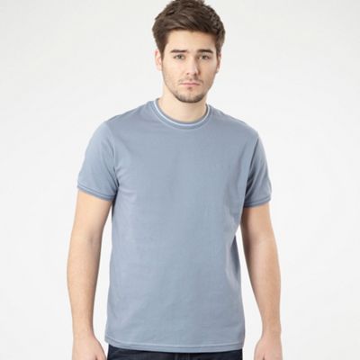 Designer pale blue basic crew neck t-shirt