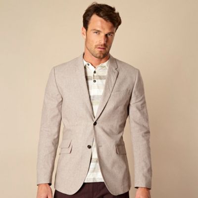 Designer fawn mini striped blazer                                                                                               