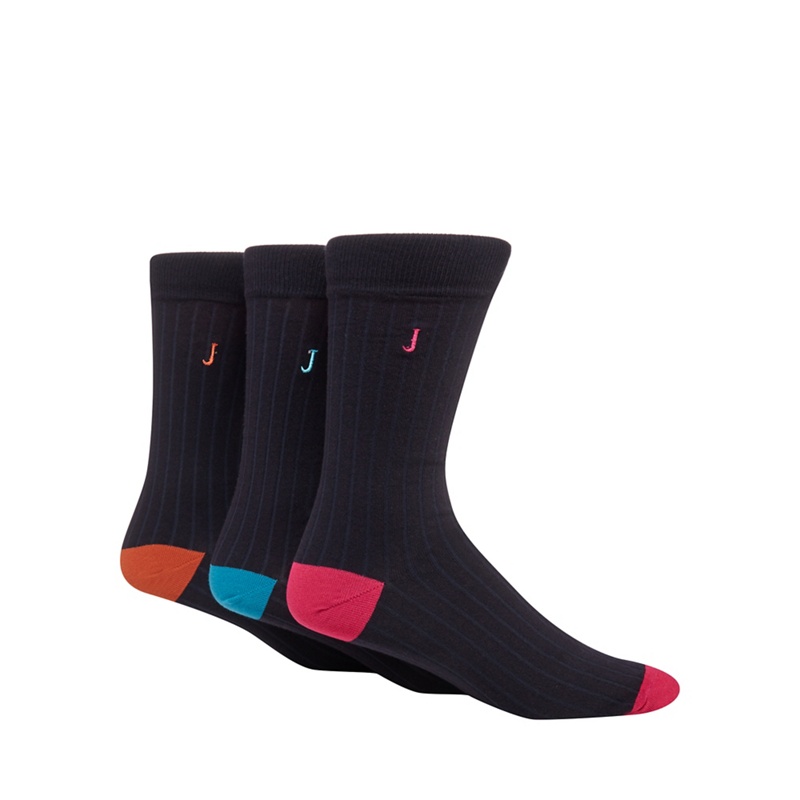 J by Jasper Conran - Pack Of Three Navy Ribbed Socks Review