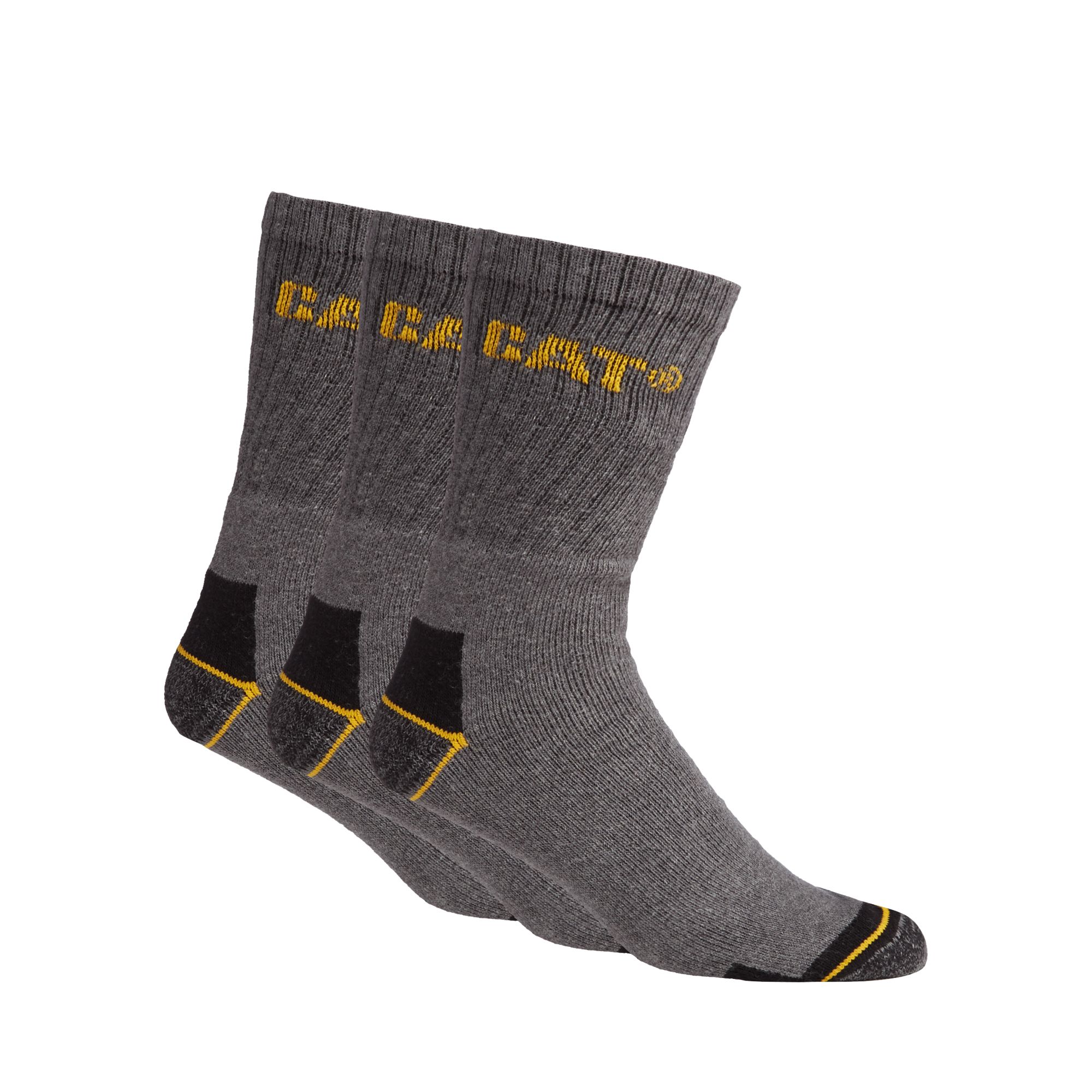 Caterpillar Mens Pack Of Three Grey Work Socks From Debenhams M/L eBay