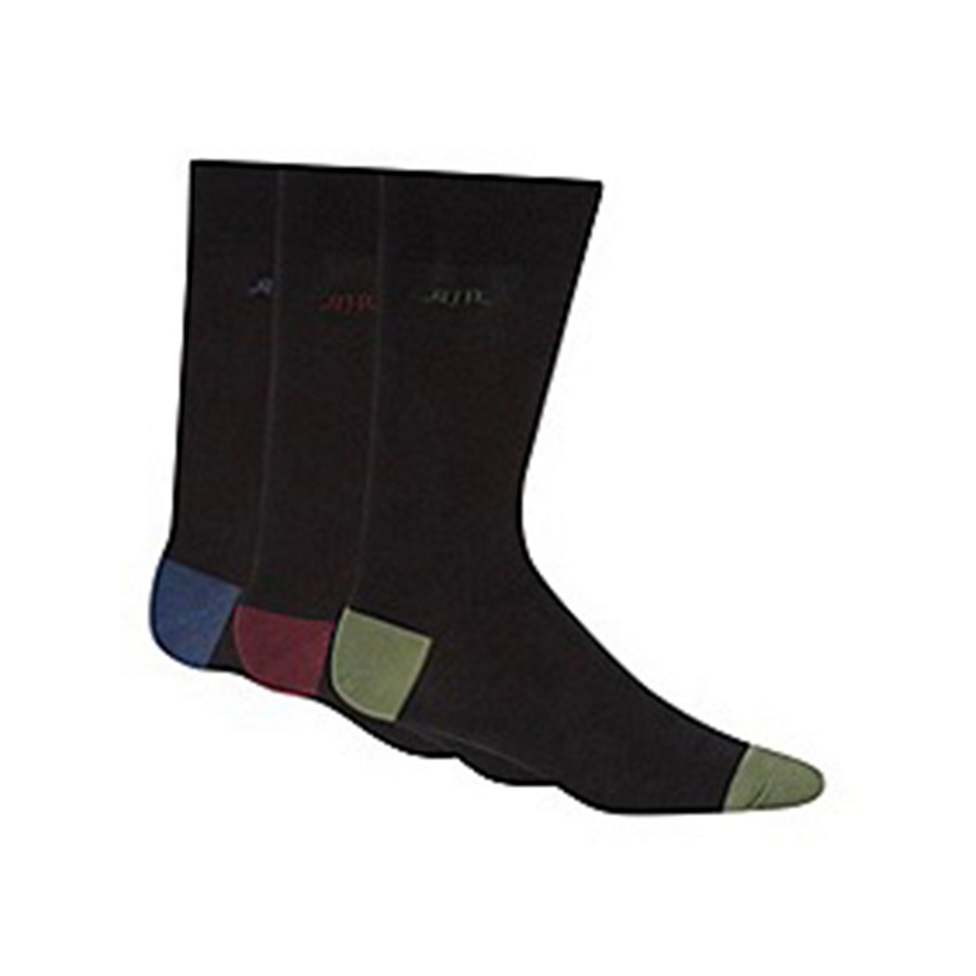 RJR.John Rocha Pack of three designer black coloured heel and toe socks