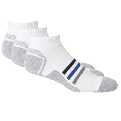 Pack of three white technical socks