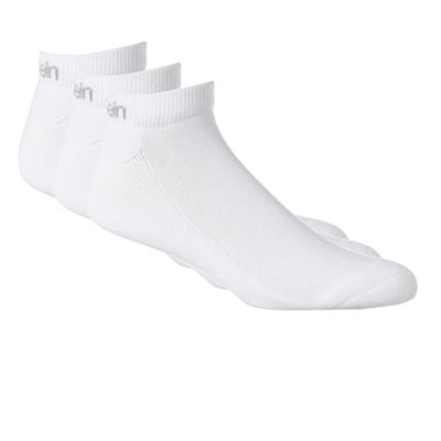 Pack of three white trainer socks