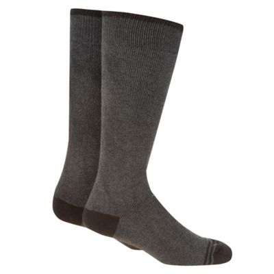 Pack of two brown 'Viloft' thermal socks                                                                                        