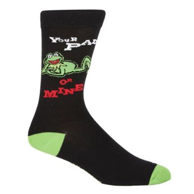 Black Kermit socks