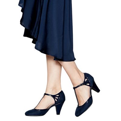 debenhams shoes navy bar wide