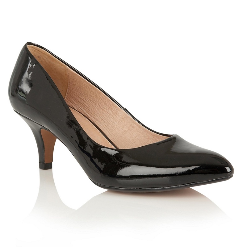 Lotus - Black Suedette 'Clio' Mid Kitten Heel Court Shoes Review