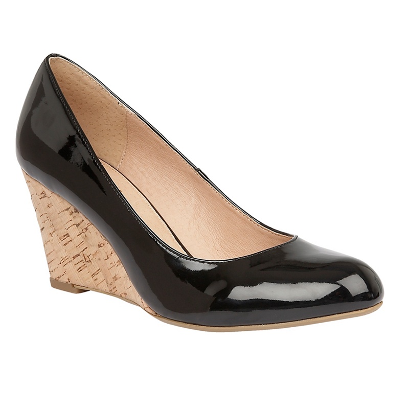 Lotus - Black Patent 'Jelico' Mid Wedge Heel Court Shoes Review