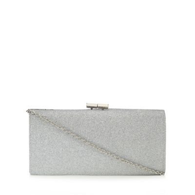 lotus silver clutch bag