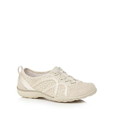 cream lace skechers