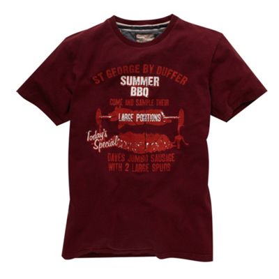 St George by Duffer Red logo and slogan t-shirt