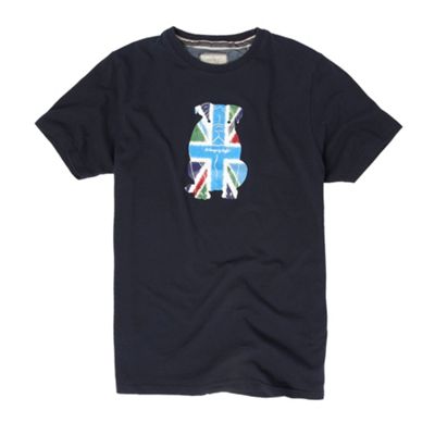 Navy Union Jack Bull dog t-shirt
