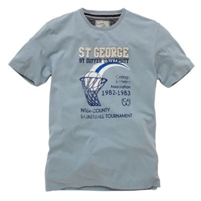 St George by Duffer Light blue basketball t-shirt