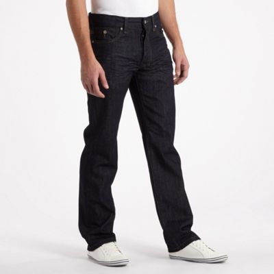 Blue straight leg jeans