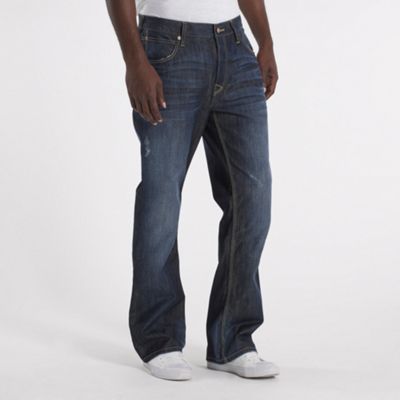 Blue bootcut denim jeans