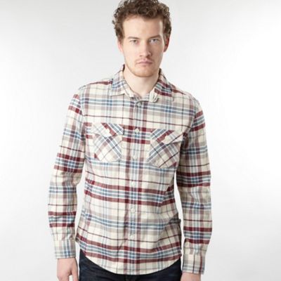 Natural brushed check long sleeve shirt