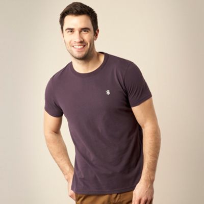 St George by Duffer Dark purple embroidered logo t-shirt