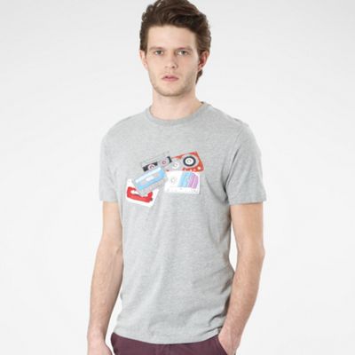 Grey applique cassette t-shirt