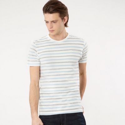 St George by Duffer Off white stripe t-shirt