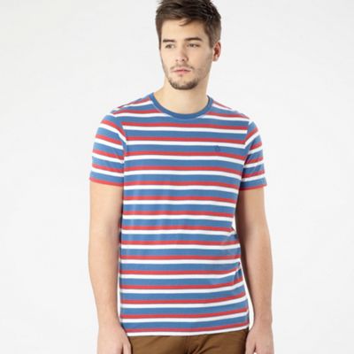 Blue two colour stripe t-shirt