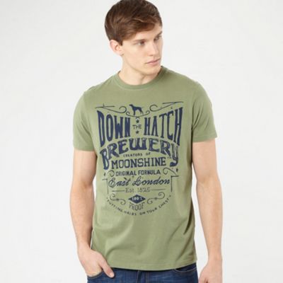Light green brewery motif t-shirt