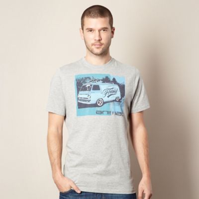 Grey Freeride van printed t-shirt